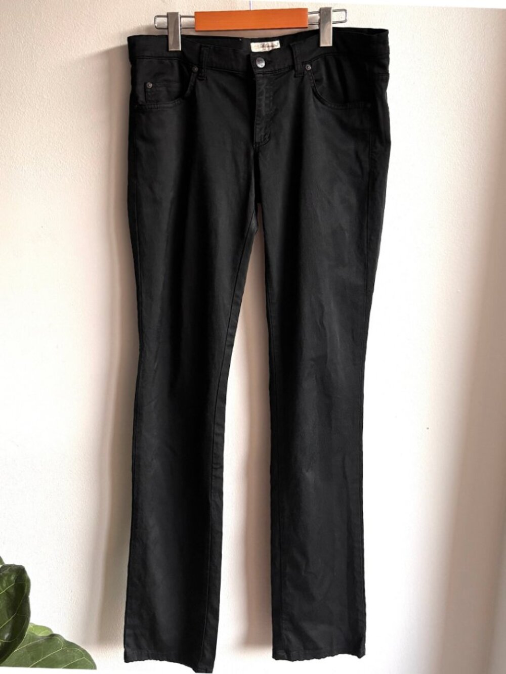 Blumarine Black Rhinestone Crystal Monogram Slim Jeans - IT 46 (US 10) - Picture 2 of 11